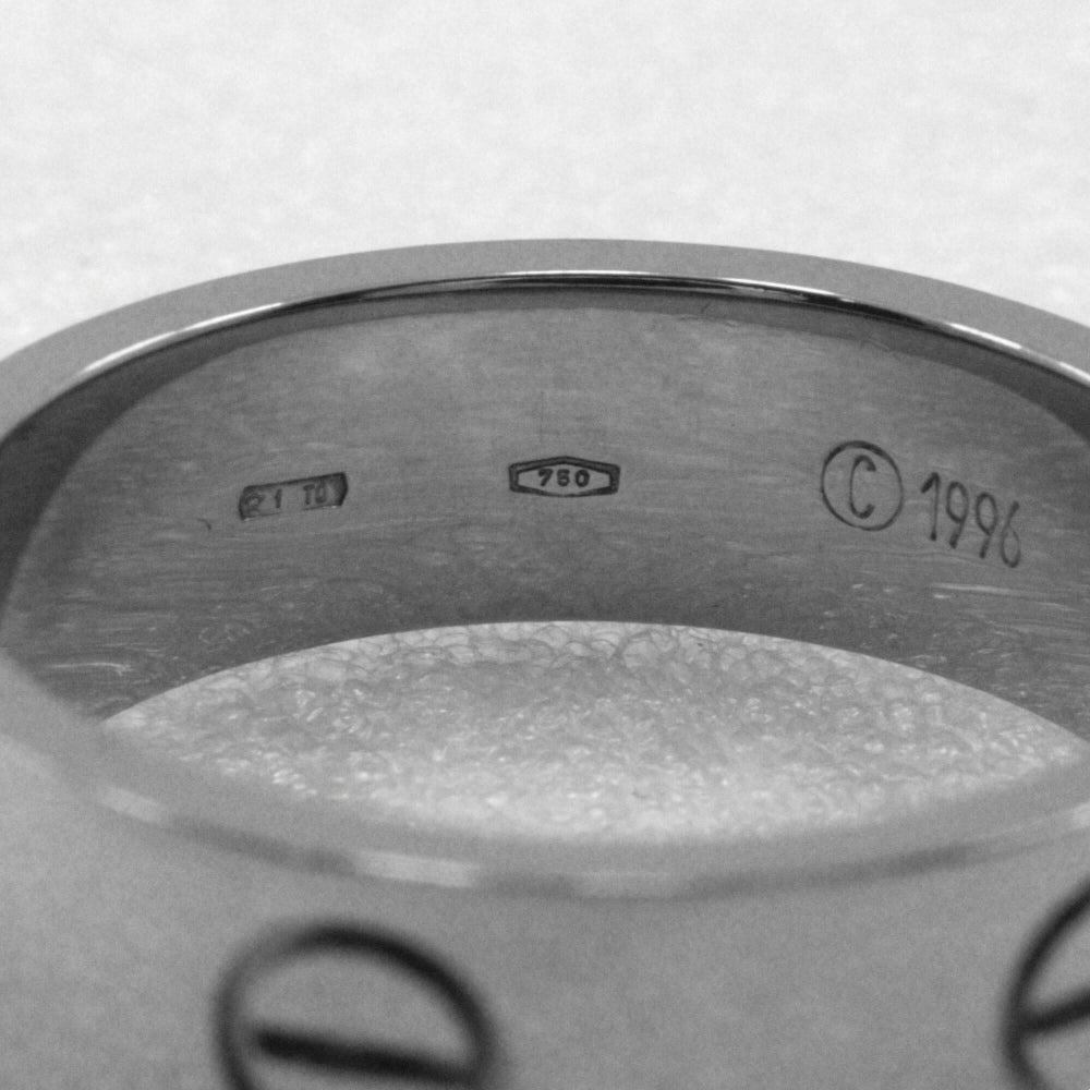 CARTIER Ring K18 white gold Silver Love Ring Women 57 Used Authentic