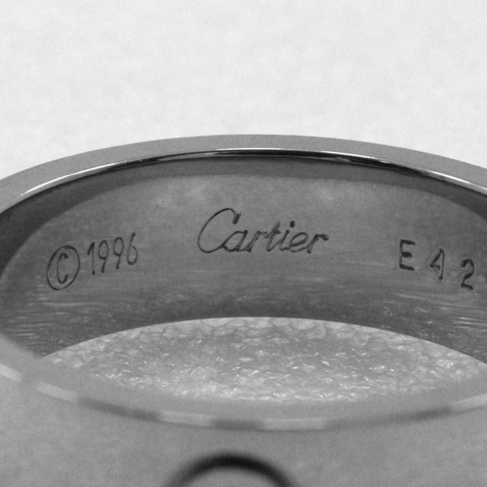 CARTIER Ring K18 white gold Silver Love Ring Women 57 Used Authentic