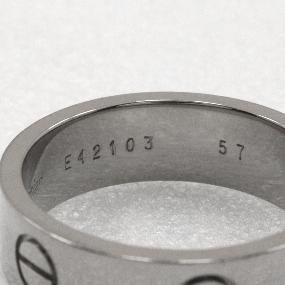 CARTIER Ring K18 white gold Silver Love Ring Women 57 Used Authentic