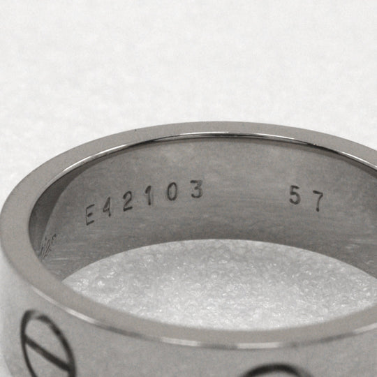 CARTIER Ring K18 white gold Silver Love Ring Women 57 Used Authentic