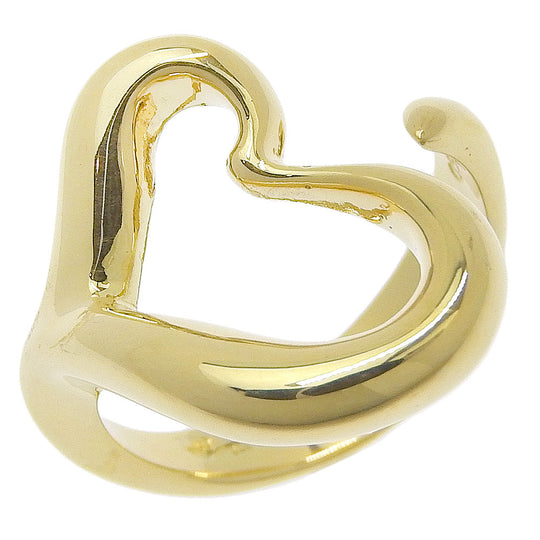 TIFFANY&Co. Ring K18 yellow gold gold Elsa Peretti Open heart Women Used Authentic
