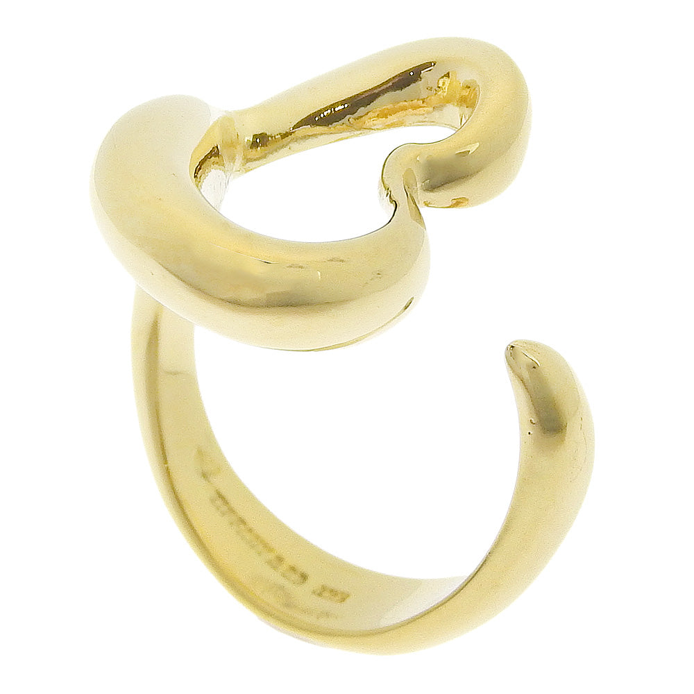TIFFANY&Co. Ring K18 yellow gold gold Elsa Peretti Open heart Women Used Authentic