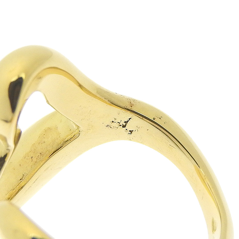 TIFFANY&Co. Ring K18 yellow gold gold Elsa Peretti Open heart Women Used Authentic
