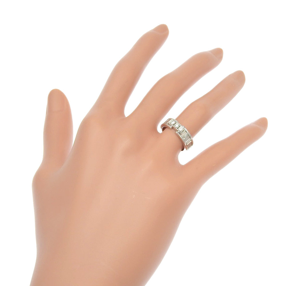 TIFFANY&Co. Ring K18 White Gold, Diamond White gold 3P diamond Atlas Women Used Authentic