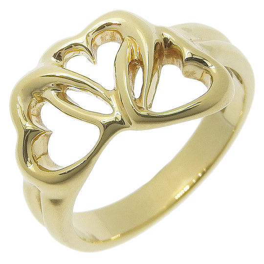 TIFFANY&Co. Ring K18 yellow gold gold Triple heart Women Used Authentic