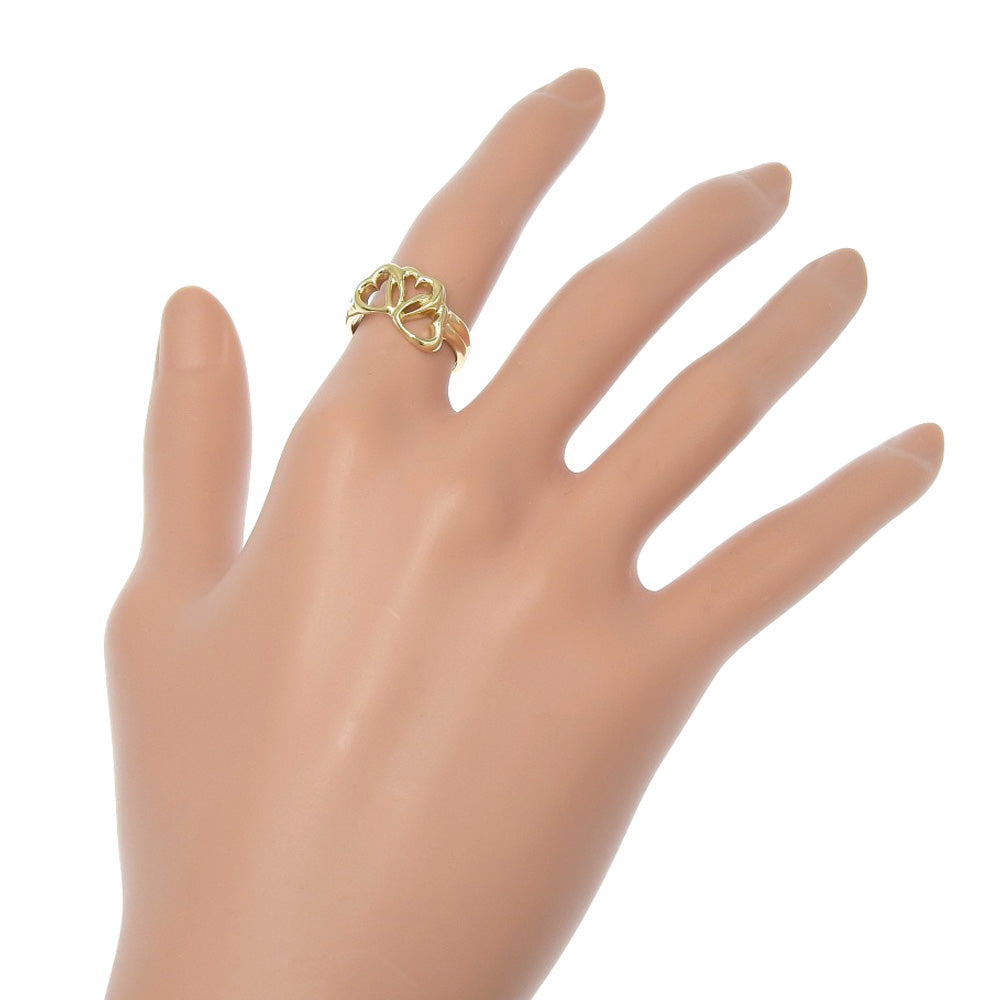 TIFFANY&Co. Ring K18 yellow gold gold Triple heart Women Used Authentic