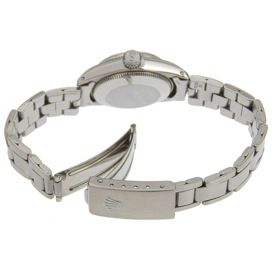 ROLEX Watches Mechanical Automatic 6619 Stainless Steel , WG Silver cal.1161 WG bezel Oyster perpetual white dial Women Used Authentic