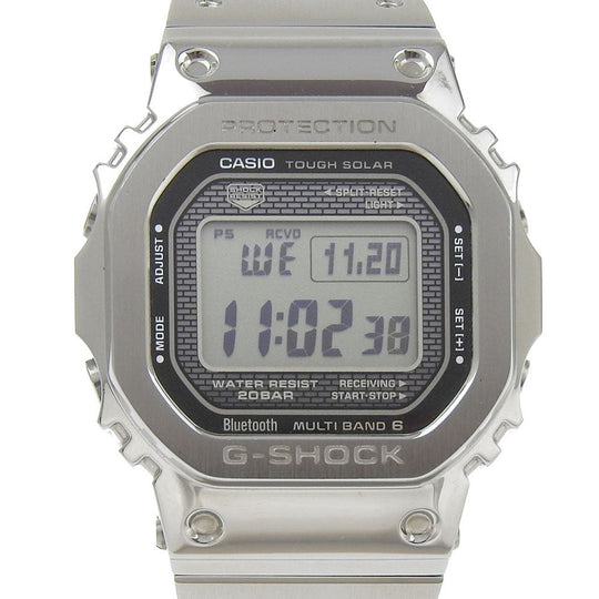 CASIO Watches Solar Powered Radio Watch GMW-B5000D-1JF Stainless Steel Silver Full metal G shock black dial