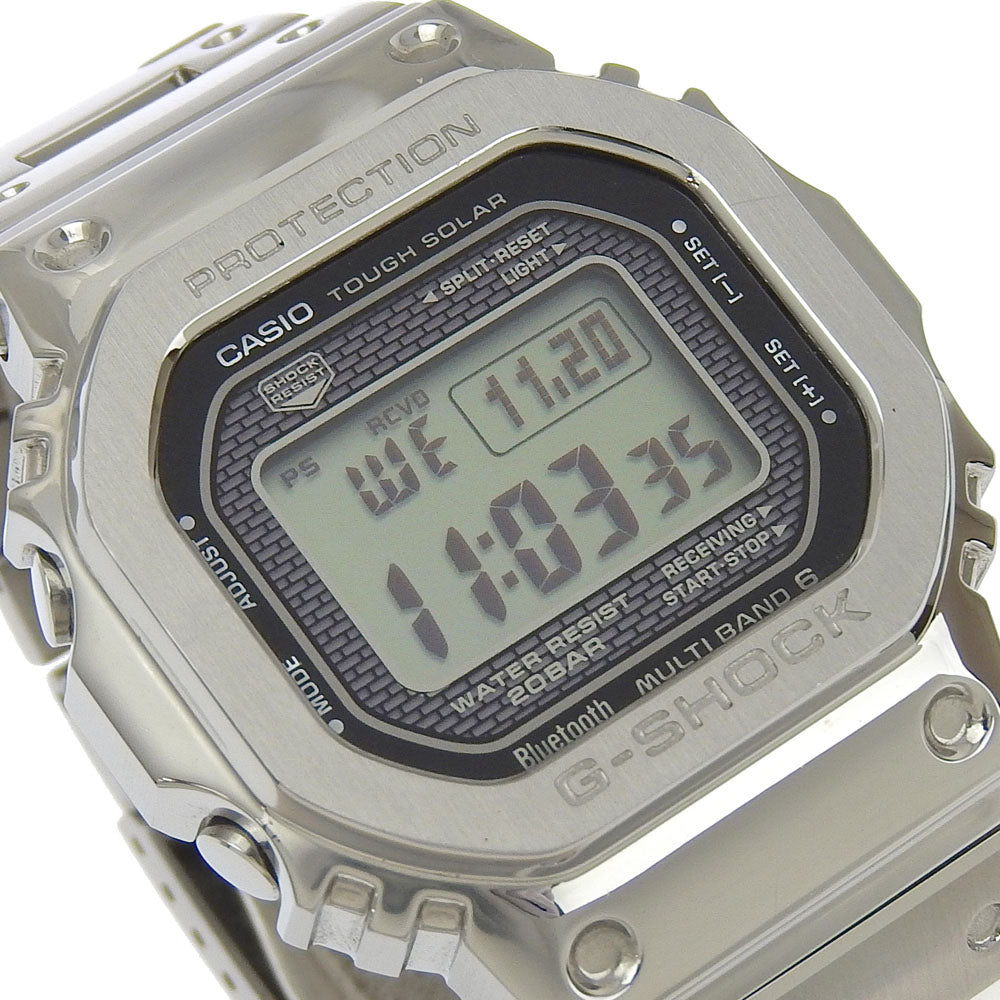 CASIO Watches Solar Powered Radio Watch GMW-B5000D-1JF Stainless Steel Silver Full metal G shock black dial
