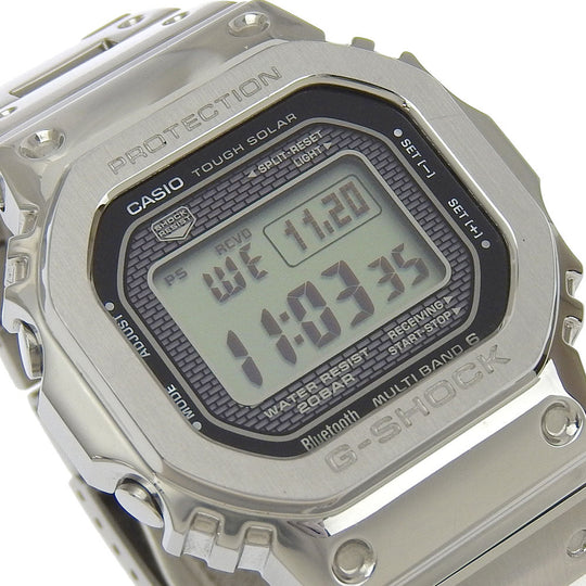 CASIO Watches Solar Powered Radio Watch GMW-B5000D-1JF Stainless Steel Silver Full metal G shock black dial