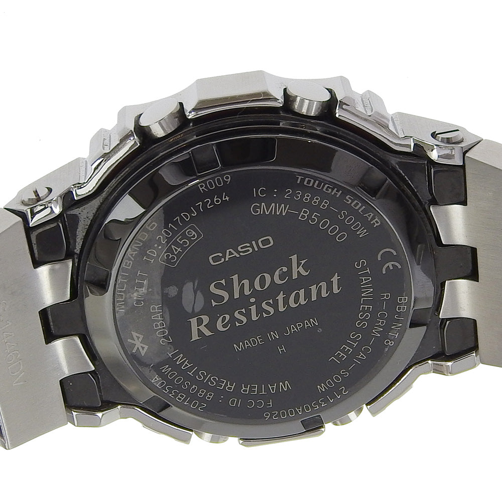 CASIO Watches Solar Powered Radio Watch GMW-B5000D-1JF Stainless Steel Silver Full metal G shock black dial