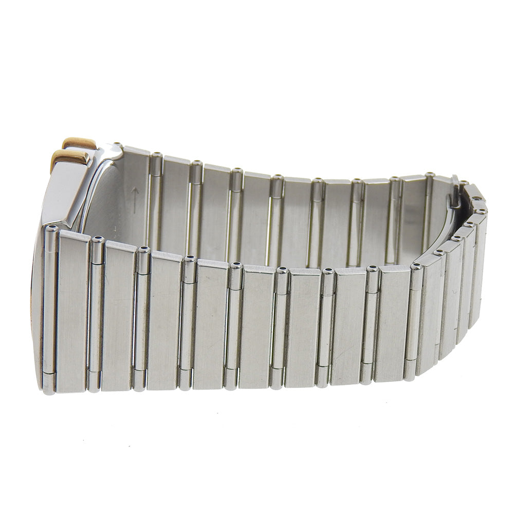 OMEGA Watches Quartz Stainless Steel, 18K Yellow Gold Silver Constellation day-date White dial Boys Used Authentic