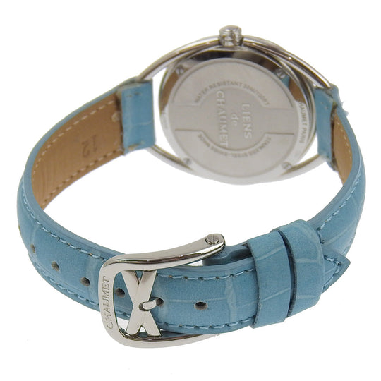 Chaumet Watches Quartz W23210-01A Stainless Steel , Leather Silver Lian White dial Women Used Authentic