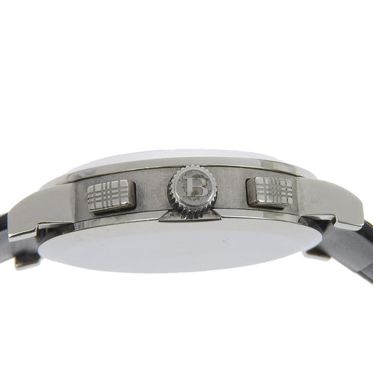 BURBERRY Watches Quartz BU1361 Stainless Steel , Embossed Leather Silver Heritage Silver dial
