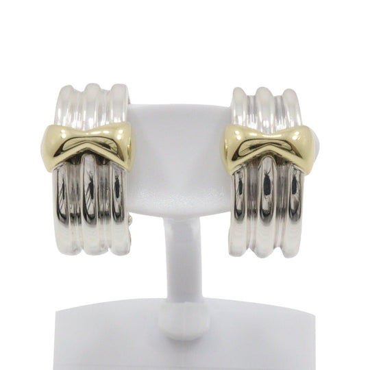 TIFFANY&Co. Earring Silver925, K18 Yellow Gold Silver vintage combination ribbon Women Used Authentic