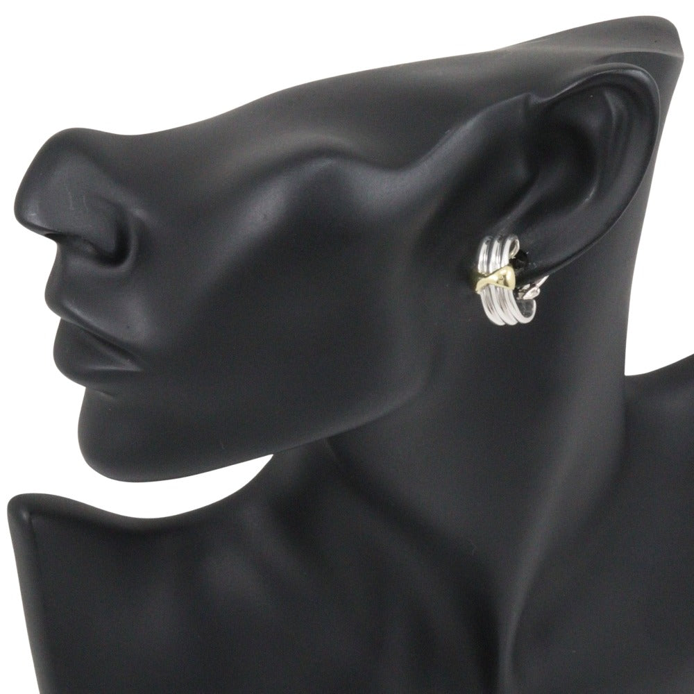 TIFFANY&Co. Earring Silver925, K18 Yellow Gold Silver vintage combination ribbon Women Used Authentic