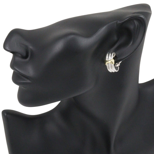 TIFFANY&Co. Earring Silver925, K18 Yellow Gold Silver vintage combination ribbon Women Used Authentic
