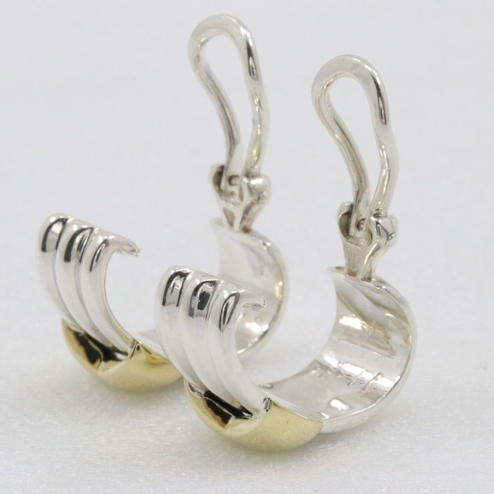 TIFFANY&Co. Earring Silver925, K18 Yellow Gold Silver vintage combination ribbon Women Used Authentic