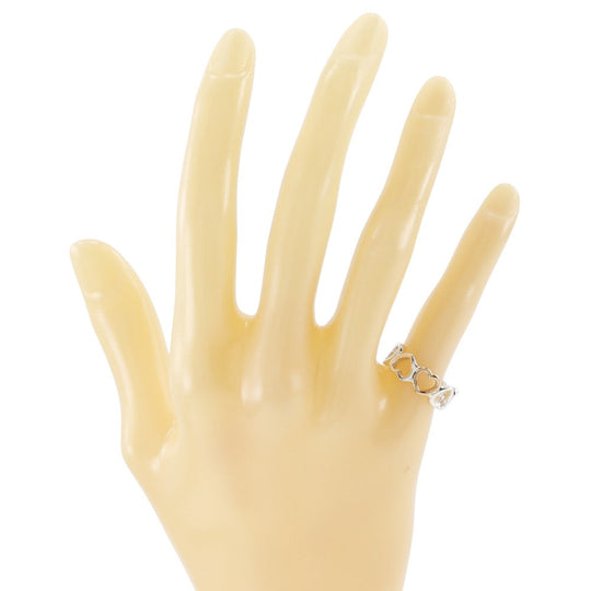 TIFFANY&Co. Ring Silver925, K18 pink gold Silver Rubbing heart band Women Used Authentic