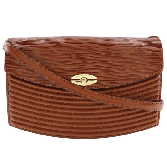 LOUIS VUITTON Shoulder Bag M52563 Epi Leather Brown 2-way clutch Prebourg Women Used Authentic