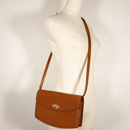 LOUIS VUITTON Shoulder Bag M52563 Epi Leather Brown 2-way clutch Prebourg Women Used Authentic