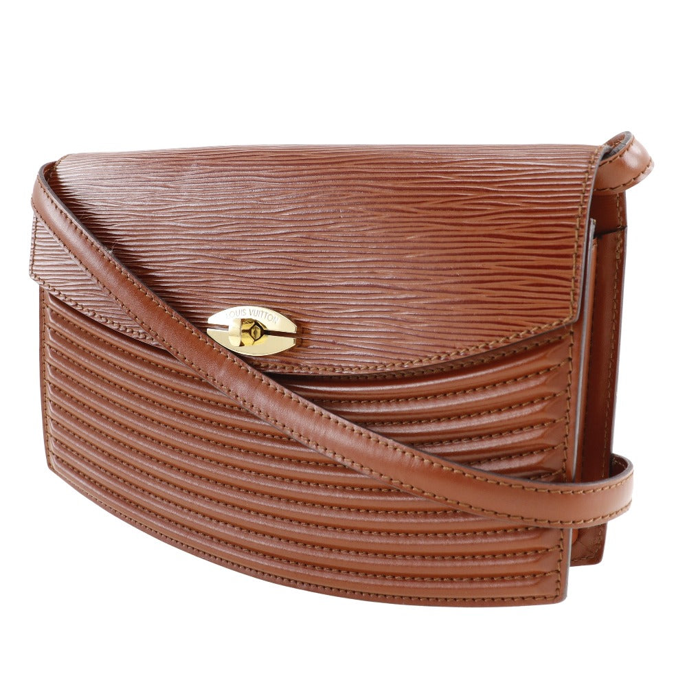 LOUIS VUITTON Shoulder Bag M52563 Epi Leather Brown 2-way clutch Prebourg Women Used Authentic