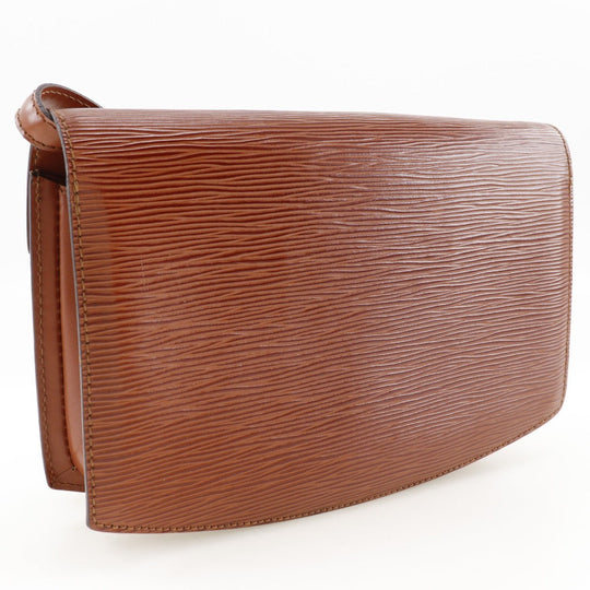 LOUIS VUITTON Shoulder Bag M52563 Epi Leather Brown 2-way clutch Prebourg Women Used Authentic