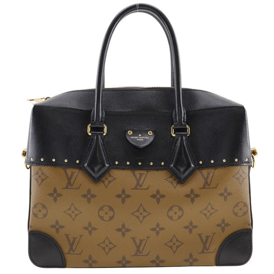 LOUIS VUITTON Handbag M43595 Monogram reverse Black / Brown Citymar Women Used Authentic