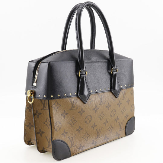 LOUIS VUITTON Handbag M43595 Monogram reverse Black / Brown Citymar Women Used Authentic