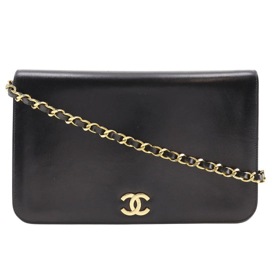 CHANEL Shoulder Bag Calfskin black vintage COCO Mark ChainShoulder Women Used Authentic