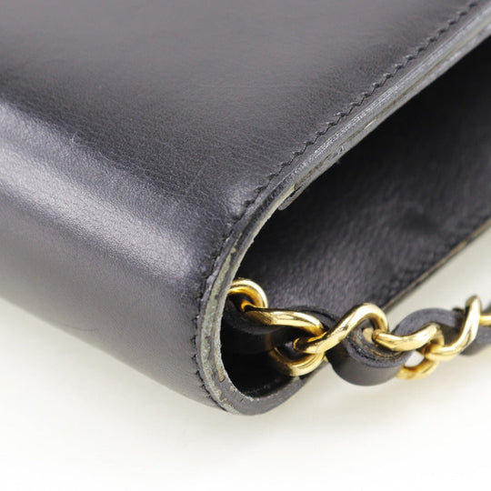 CHANEL Shoulder Bag Calfskin black vintage COCO Mark ChainShoulder Women Used Authentic