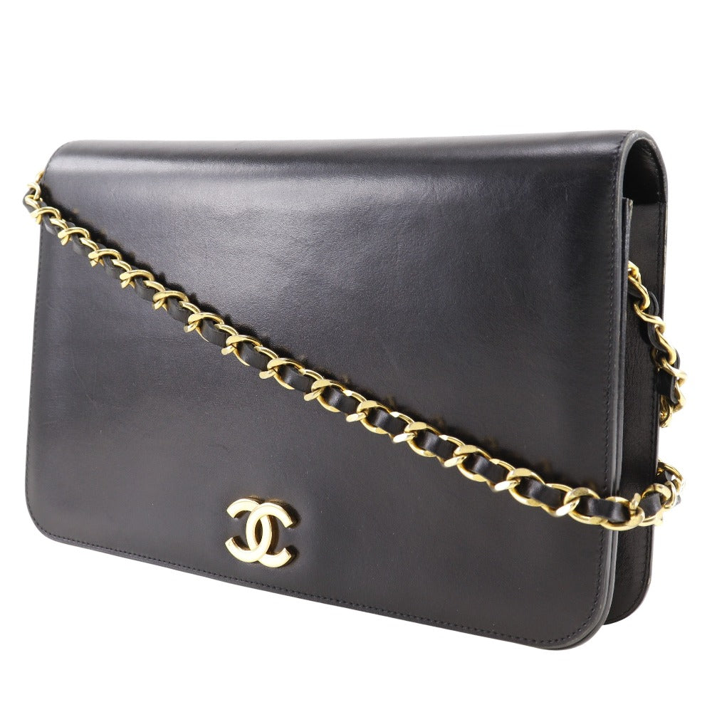 CHANEL Shoulder Bag Calfskin black vintage COCO Mark ChainShoulder Women Used Authentic