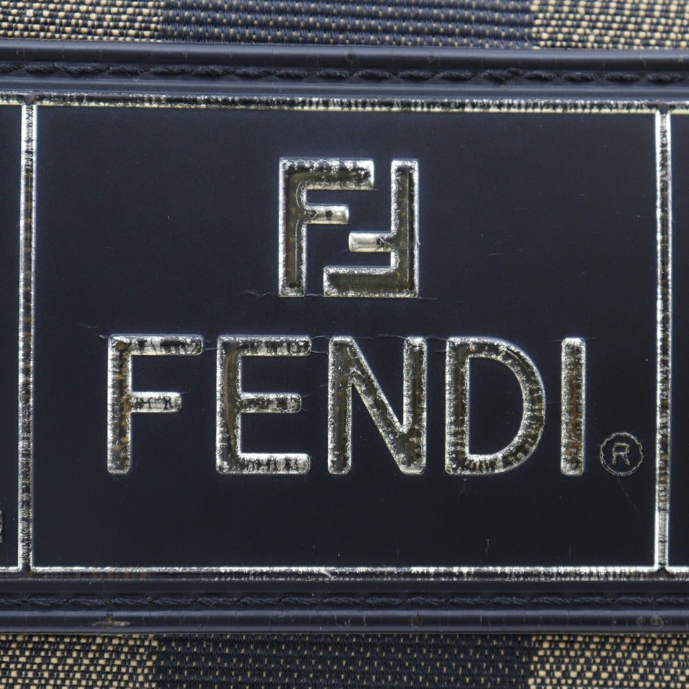 FENDI Waist bag 7VA446 Nylon canvas Brown Sling bag Pecan Stripe unisex(Unisex) Used Authentic