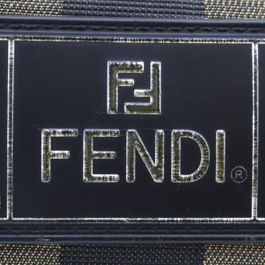 FENDI Waist bag 7VA446 Nylon canvas Brown Sling bag Pecan Stripe unisex(Unisex) Used Authentic