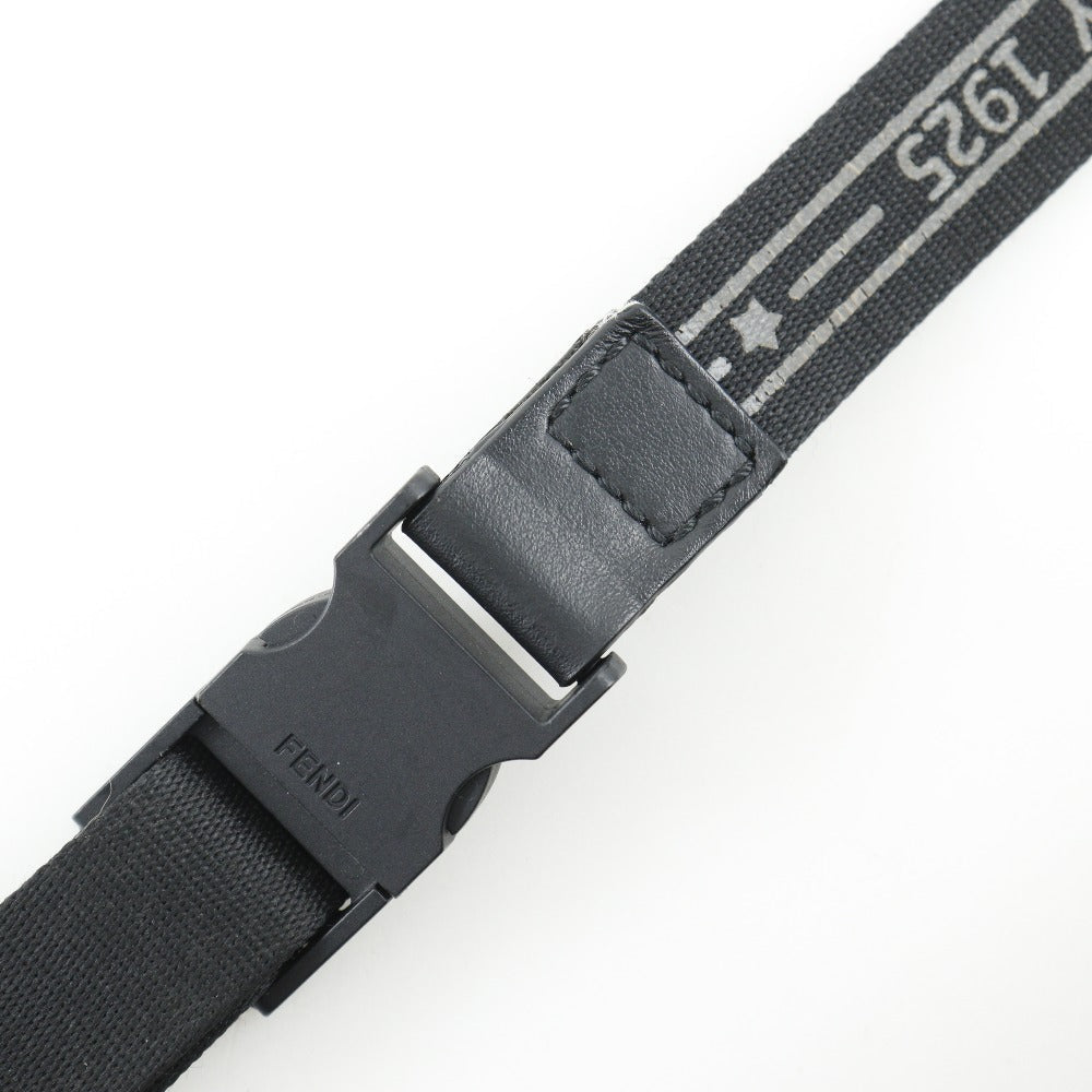 FENDI Waist bag 7VA446 Nylon canvas Brown Sling bag Pecan Stripe unisex(Unisex) Used Authentic