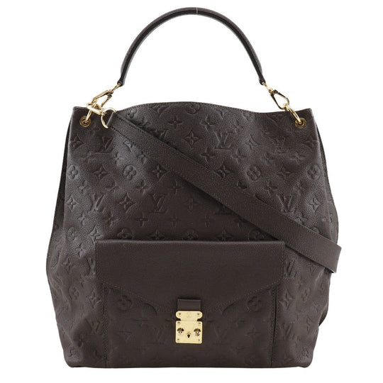 LOUIS VUITTON Shoulder Bag M40809 Monogram Ann Platt Brown 2WAY Metis Women Used Authentic