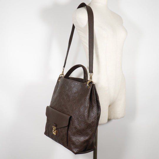 LOUIS VUITTON Shoulder Bag M40809 Monogram Ann Platt Brown 2WAY Metis Women Used Authentic