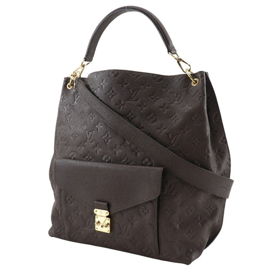 LOUIS VUITTON Shoulder Bag M40809 Monogram Ann Platt Brown 2WAY Metis Women Used Authentic