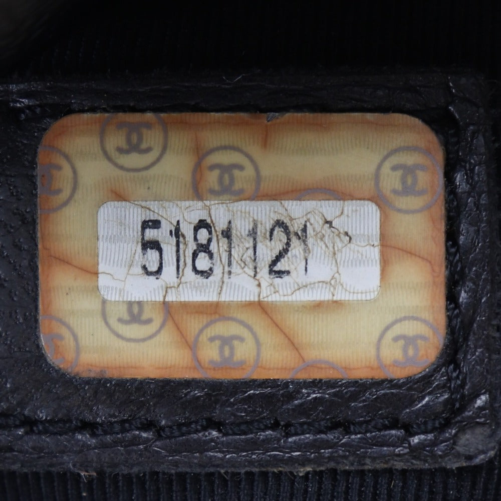 CHANEL Handbag Caviar skin black logo Women Used Authentic
