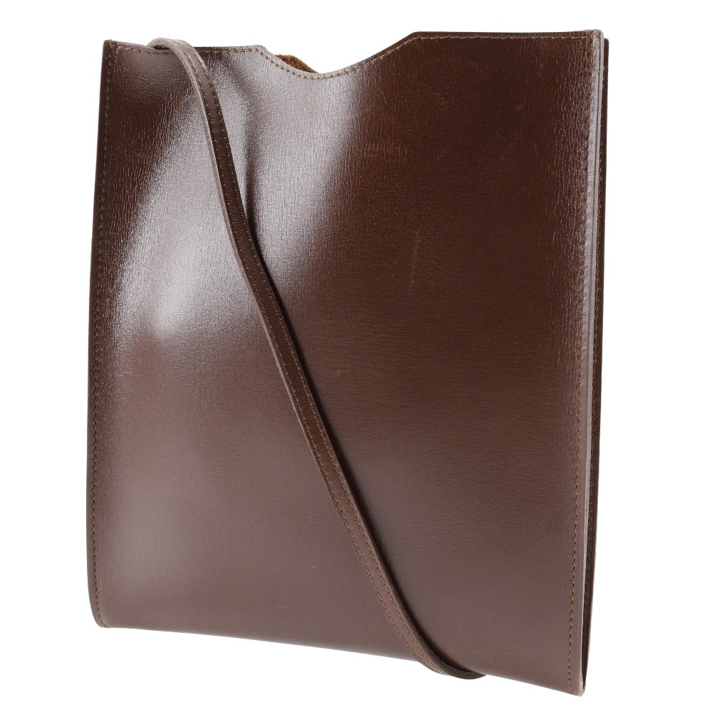 HERMES Shoulder Bag Calfskin Brown Omenitu Women(Unisex) Used Authentic