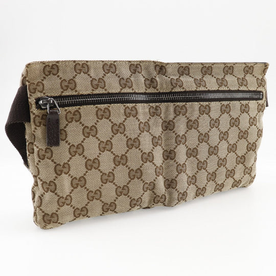 GUCCI Waist bag 28566 GG canvas beige Body bag mens(Unisex) Used Authentic