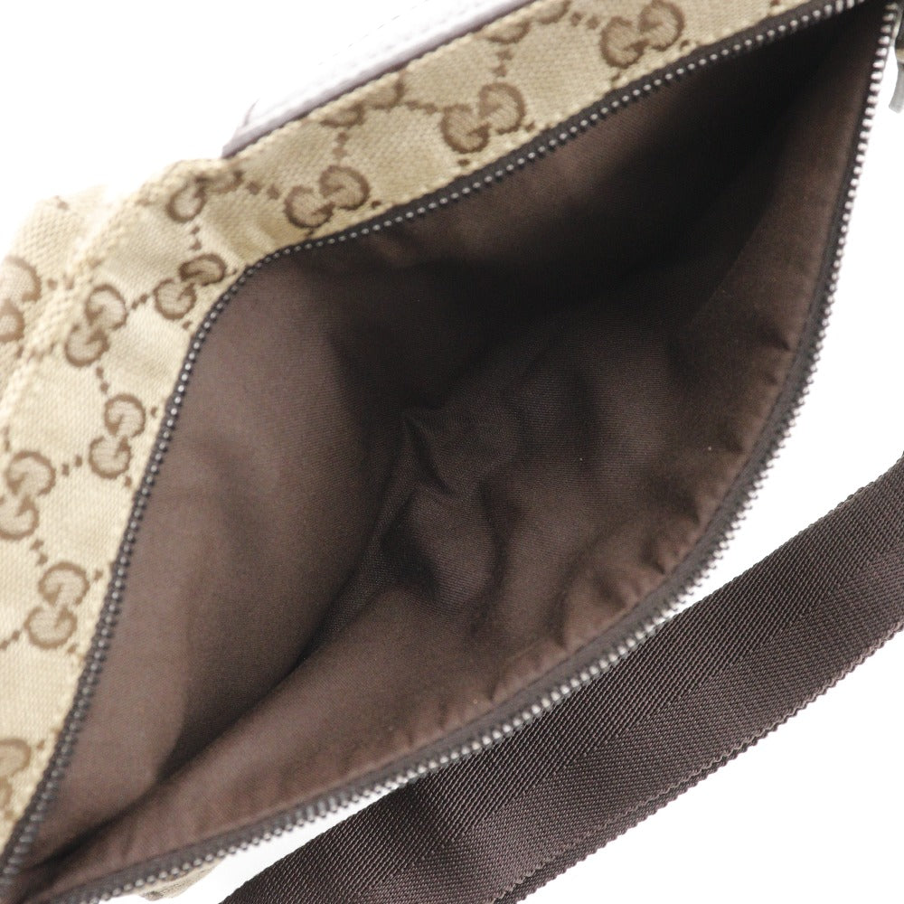 GUCCI Waist bag 28566 GG canvas beige Body bag mens(Unisex) Used Authentic