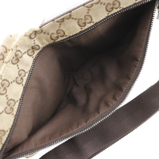 GUCCI Waist bag 28566 GG canvas beige Body bag mens(Unisex) Used Authentic