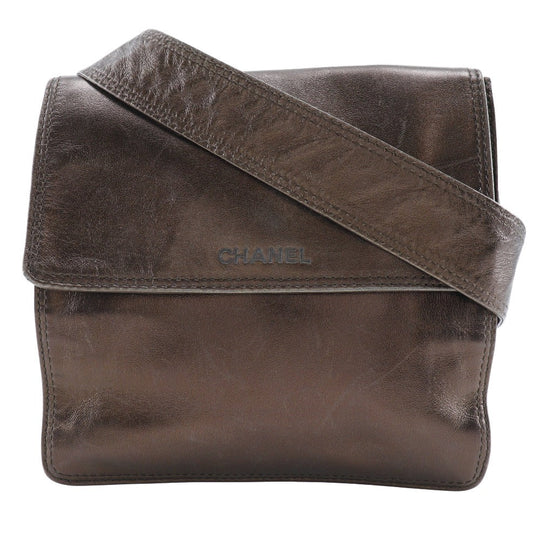 CHANEL Shoulder Bag Calfskin bronze one belt Women Used Authentic