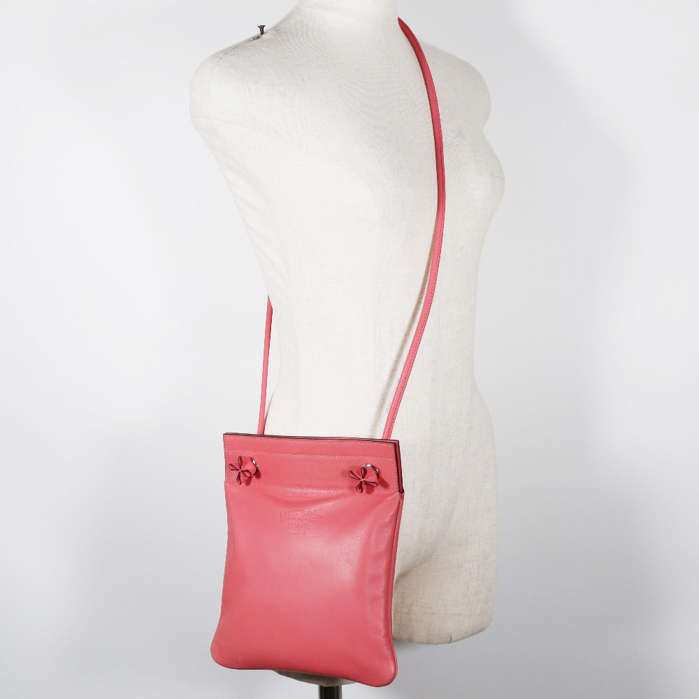HERMES Shoulder Bag Calfskin pink Aline Mini Women Used Authentic