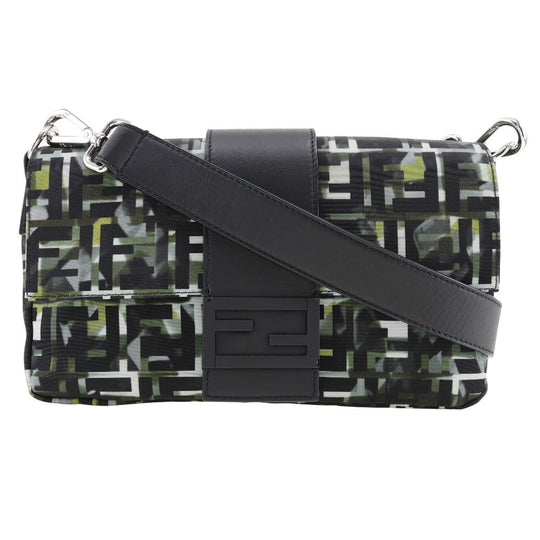 FENDI Shoulder Bag 7VA472 Nylon black Zucca Camouflage Pattern 3WAY Body Clutch Mamma Bucket mens(Unisex) Used Authentic