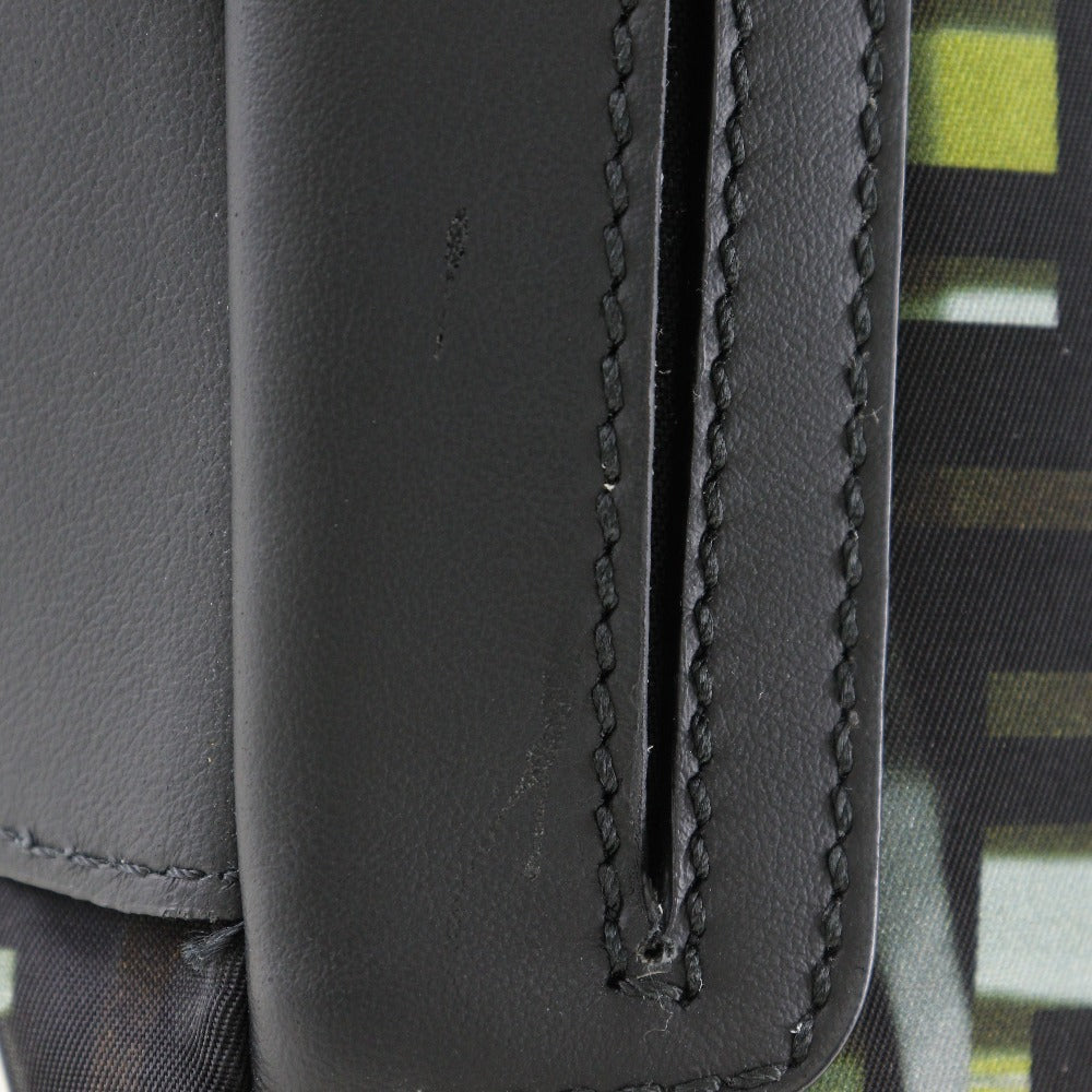 FENDI Shoulder Bag 7VA472 Nylon black Zucca Camouflage Pattern 3WAY Body Clutch Mamma Bucket mens(Unisex) Used Authentic