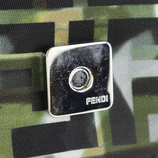 FENDI Shoulder Bag 7VA472 Nylon black Zucca Camouflage Pattern 3WAY Body Clutch Mamma Bucket mens(Unisex) Used Authentic