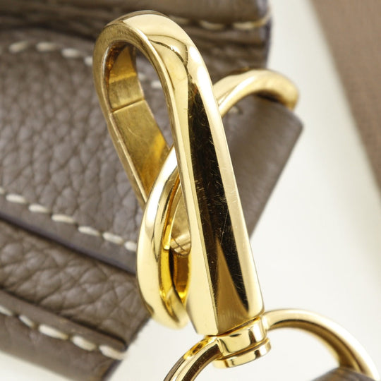 HERMES Shoulder Bag Taurillon Clemence Gold Metal Evelyn 3PM Women Used Authentic