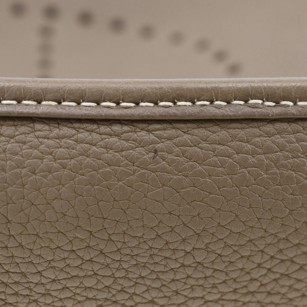 HERMES Shoulder Bag Taurillon Clemence Gold Metal Evelyn 3PM Women Used Authentic